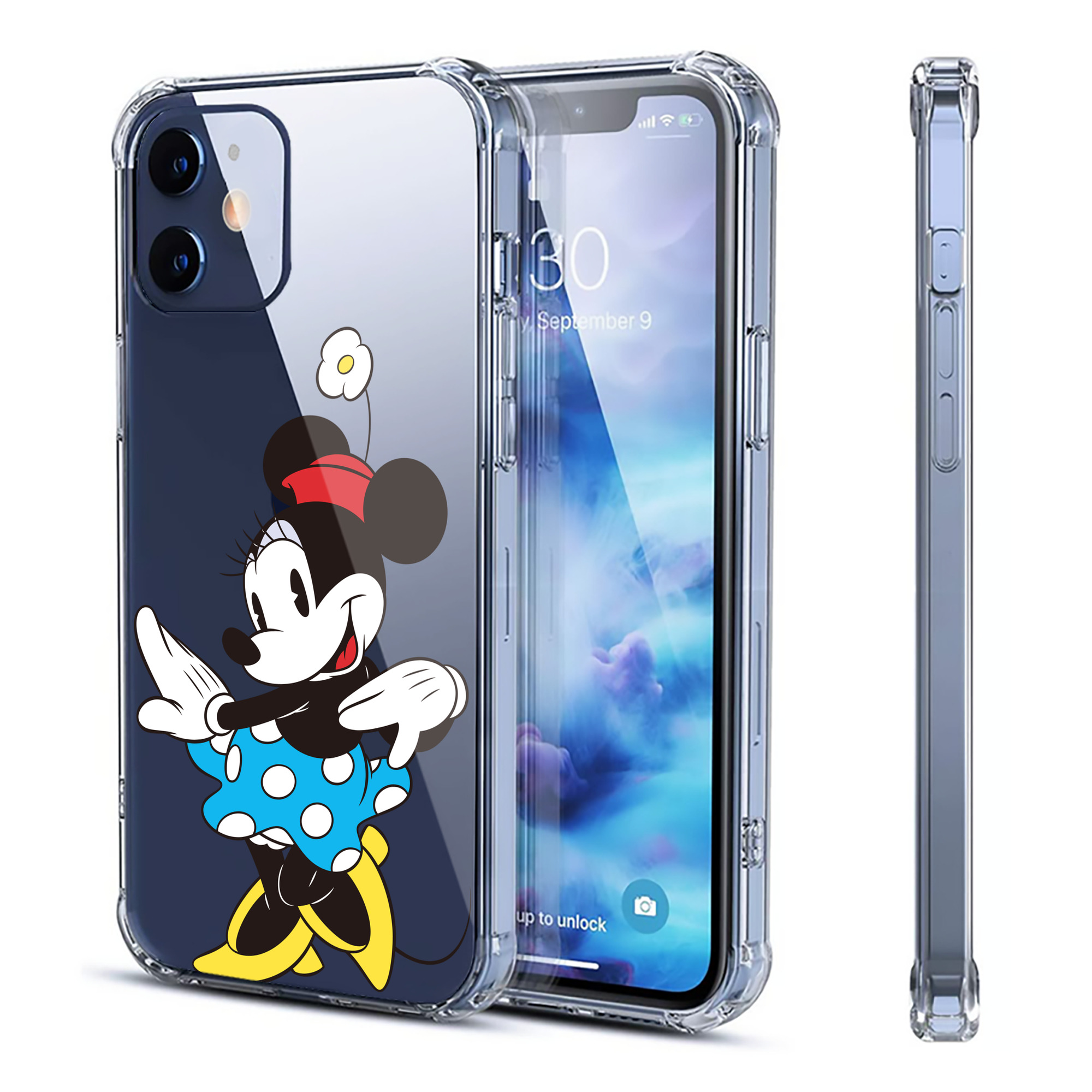 （画像用） ミッキーマウス Mickey Mouse 【iPhone 12シリーズ対応】透明スマホケース（クリアソフトケース）